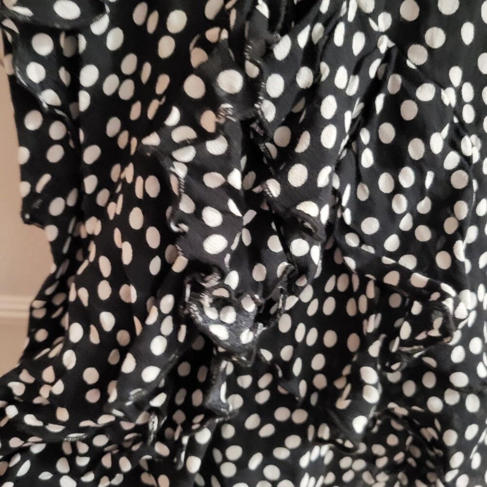 Zara Polka Dot Ruffle Mini Dress - Size Large - Blogger Favorite - Picture 3 of 8